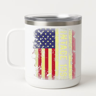 27 Year Old Gifts Vintage 1996 American Flag 27th Birthday 12 oz Stainless Steel Tumbler Cup