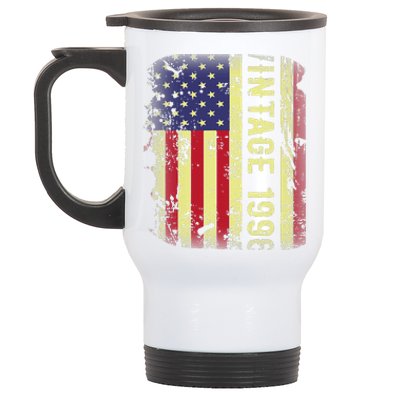 27 Year Old Gifts Vintage 1996 American Flag 27th Birthday Stainless Steel Travel Mug