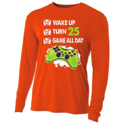 25 Year Old Gifts  Boy Gamer Birthday Party 25th Birthday Cooling Performance Long Sleeve Crew