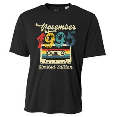 27 Years Old Gift Retro November 1995 Cassette 27th Birthday Cooling Performance Crew T-Shirt