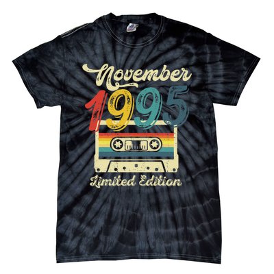 27 Years Old Gift Retro November 1995 Cassette 27th Birthday Tie-Dye T-Shirt