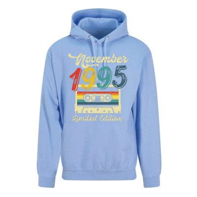 27 Years Old Gift Retro November 1995 Cassette 27th Birthday Unisex Surf Hoodie