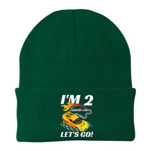 2 Year Old 2nd Racing Racecar Birthday Party Knit Cap Winter Beanie