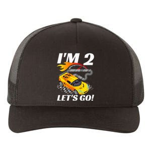 2 Year Old 2nd Racing Racecar Birthday Party Yupoong Adult 5-Panel Trucker Hat