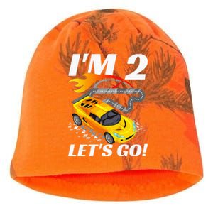 2 Year Old 2nd Racing Racecar Birthday Party Kati - Camo Knit Beanie