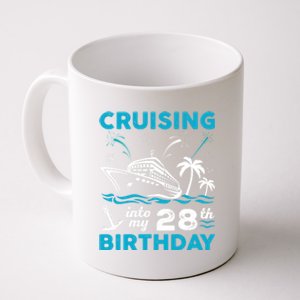 28 Year Old Birthday Cruising Into My 28Th Birthday Cruise Cute Gift Coffee Mug