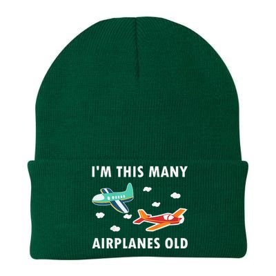 2 Years Old Airplanes Old 2nd Birthday Knit Cap Winter Beanie