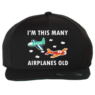 2 Years Old Airplanes Old 2nd Birthday Wool Snapback Cap