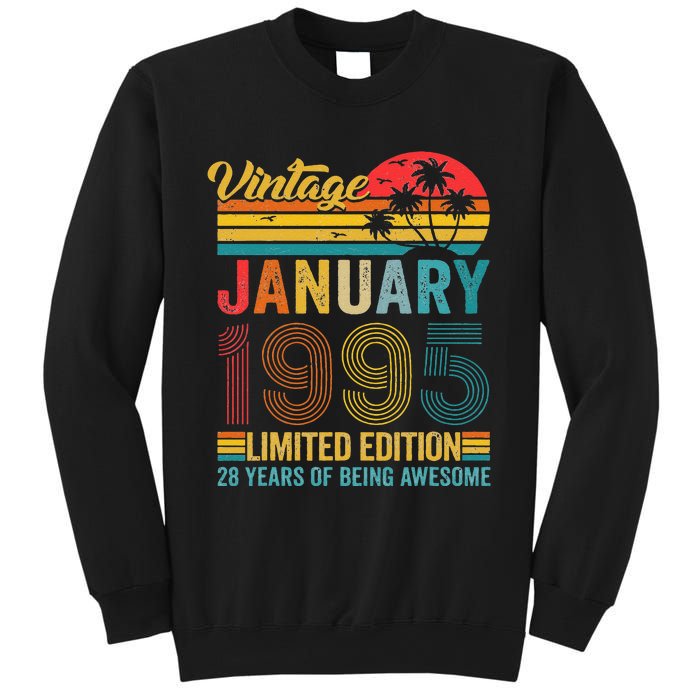 28 Years Old Gifts Vintage January 1995 28th Birthday Gift Sweatshirt