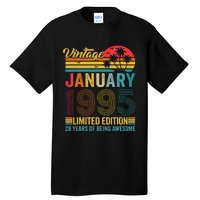 28 Years Old Gifts Vintage January 1995 28th Birthday Gift Tall T-Shirt