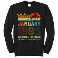 28 Years Old Gifts Vintage January 1995 28th Birthday Gift Tall Sweatshirt