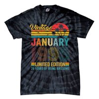 28 Years Old Gifts Vintage January 1995 28th Birthday Gift Tie-Dye T-Shirt