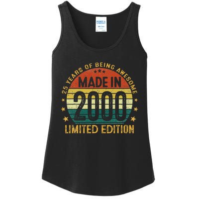 25 Year Old Gifts Made In 2000 Limited Edition 25th Birthday Ladies Essential Tank