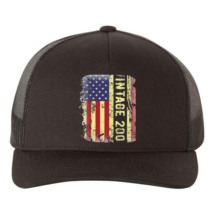 20 Year Old Gifts Vintage 2003 American Flag 20th Birthday Yupoong Adult 5-Panel Trucker Hat