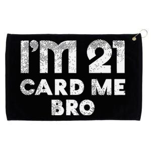 21 Year Old Card Me Funny 21st Birthday Gift Grommeted Golf Towel