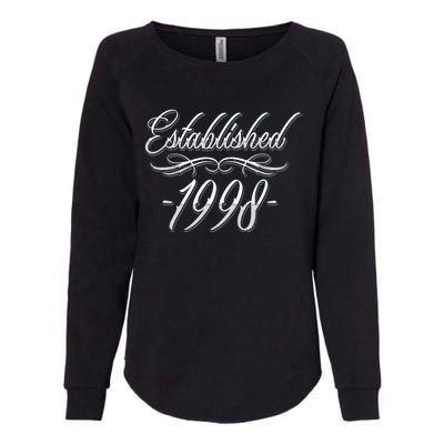 25 Year Old: Tattoo Lover 1998 25th Birthday Womens California Wash Sweatshirt