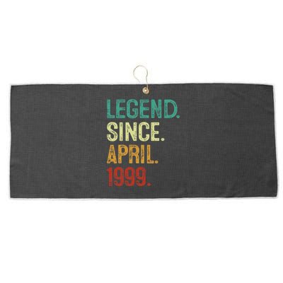 25 Years Old Legend Since April 1999 25th Birthday Large Microfiber Waffle Golf Towel