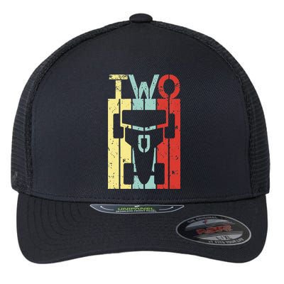2 Year Old Race Car Second Birthday 2nd Birthday Flexfit Unipanel Trucker Cap