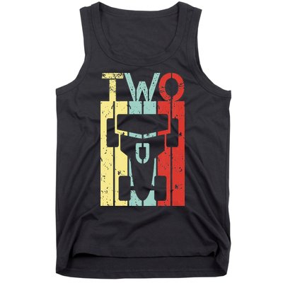 2 Year Old Race Car Second Birthday 2nd Birthday Tank Top