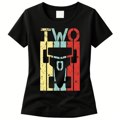 2 Year Old Race Car Second Birthday 2nd Birthday Womens T-Shirt