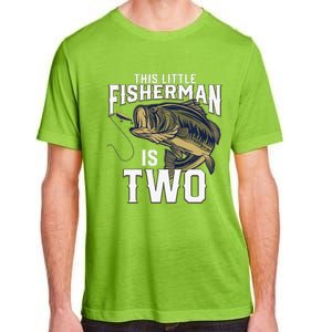 2 Year Old Fishing Birthday Party Fisherman 2nd Gift For Adult ChromaSoft Performance T-Shirt