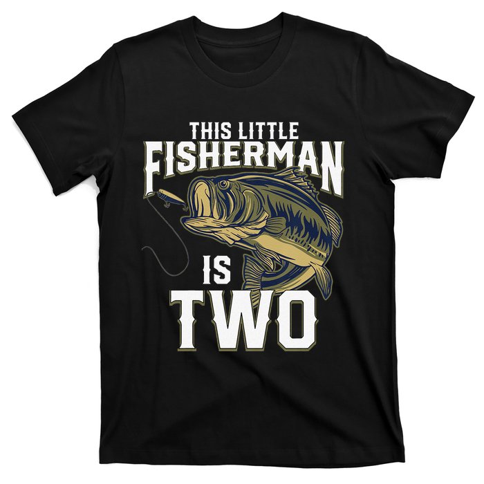 2 Year Old Fishing Birthday Party Fisherman 2nd Gift For T-Shirt