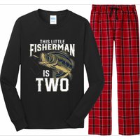 2 Year Old Fishing Birthday Party Fisherman 2nd Gift For Long Sleeve Pajama Set