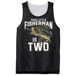 2 Year Old Fishing Birthday Party Fisherman 2nd Gift For Mesh Reversible Basketball Jersey Tank