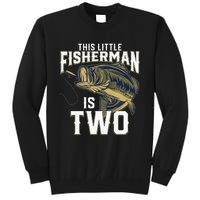 2 Year Old Fishing Birthday Party Fisherman 2nd Gift For Tall Sweatshirt