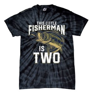 2 Year Old Fishing Birthday Party Fisherman 2nd Gift For Tie-Dye T-Shirt