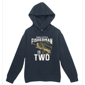 2 Year Old Fishing Birthday Party Fisherman 2nd Gift For Urban Pullover Hoodie