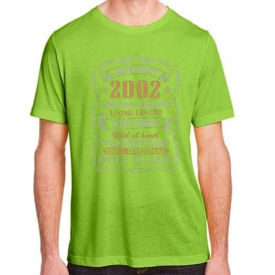 21 Year Old Awesome Since January 2002 21st Birthday Gift Adult ChromaSoft Performance T-Shirt