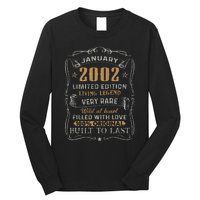 21 Year Old Awesome Since January 2002 21st Birthday Gift Long Sleeve Shirt