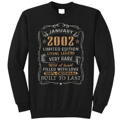 21 Year Old Awesome Since January 2002 21st Birthday Gift Sweatshirt