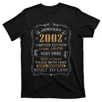 21 Year Old Awesome Since January 2002 21st Birthday Gift T-Shirt