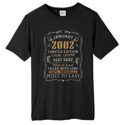 21 Year Old Awesome Since January 2002 21st Birthday Gift Tall Fusion ChromaSoft Performance T-Shirt