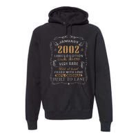 21 Year Old Awesome Since January 2002 21st Birthday Gift Premium Hoodie