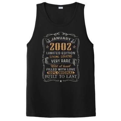 21 Year Old Awesome Since January 2002 21st Birthday Gift PosiCharge Competitor Tank