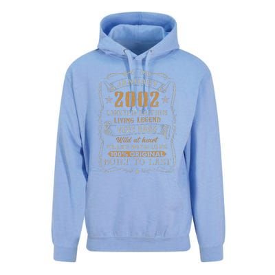 21 Year Old Awesome Since January 2002 21st Birthday Gift Unisex Surf Hoodie