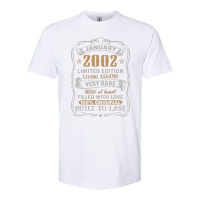 21 Year Old Awesome Since January 2002 21st Birthday Gift Softstyle CVC T-Shirt