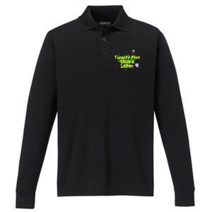 25 Year Old Twenty Five Years Later 25th Birthday Performance Long Sleeve Polo