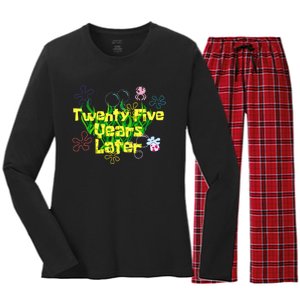 25 Year Old Twenty Five Years Later 25th Birthday Women's Long Sleeve Flannel Pajama Set 