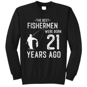 21 Year Old Fishing Fishermen Gifts For Birthday Sweatshirt