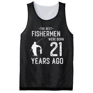 21 Year Old Fishing Fishermen Gifts For Birthday Mesh Reversible Basketball Jersey Tank