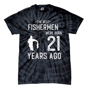 21 Year Old Fishing Fishermen Gifts For Birthday Tie-Dye T-Shirt