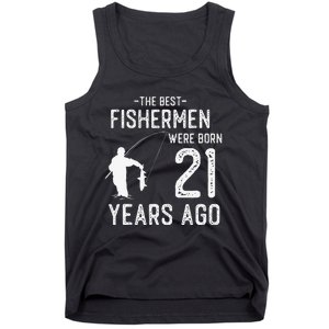 21 Year Old Fishing Fishermen Gifts For Birthday Tank Top