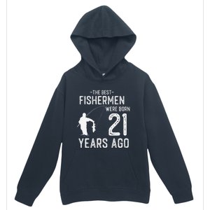 21 Year Old Fishing Fishermen Gifts For Birthday Urban Pullover Hoodie