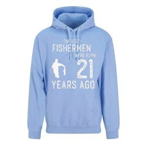 21 Year Old Fishing Fishermen Gifts For Birthday Unisex Surf Hoodie