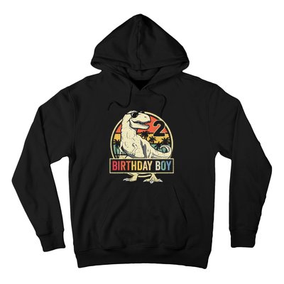 2 Year Old  2nd Birthday  T Rex Dinosaur Hoodie