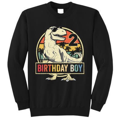 2 Year Old  2nd Birthday  T Rex Dinosaur Sweatshirt